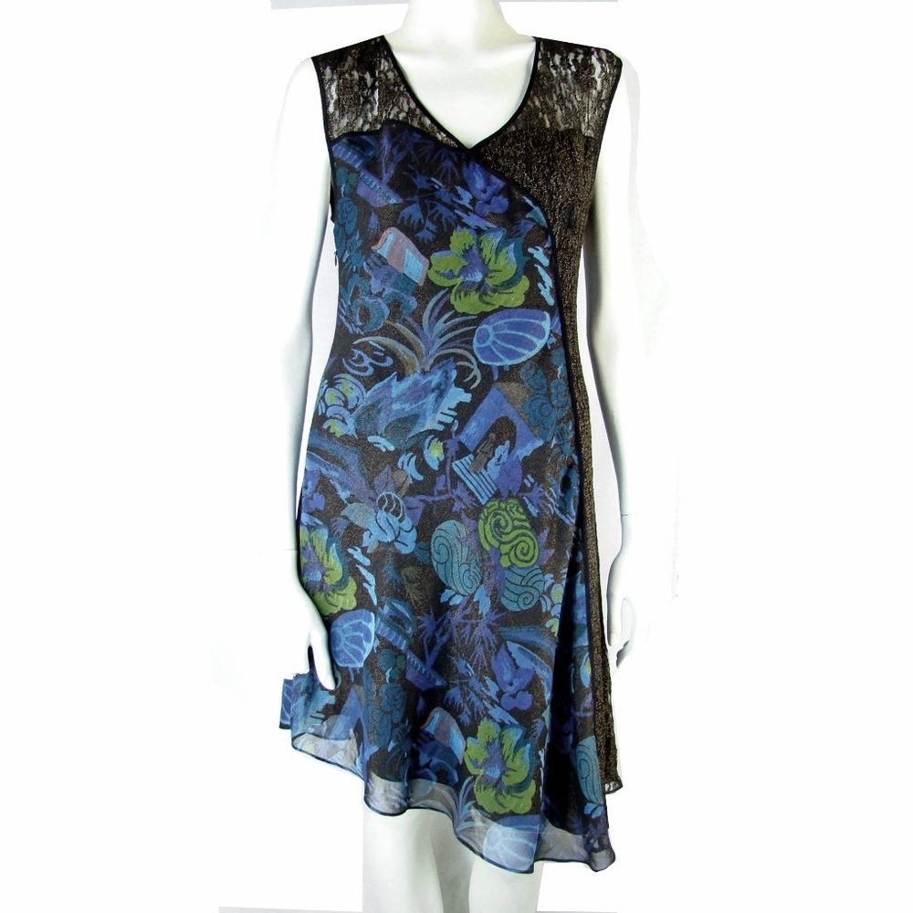 Rachel Roy Asymmetric Fit Flare Lace Panel…